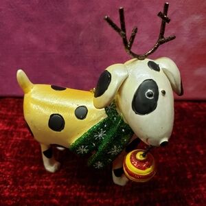 Black and white puppy Ornament